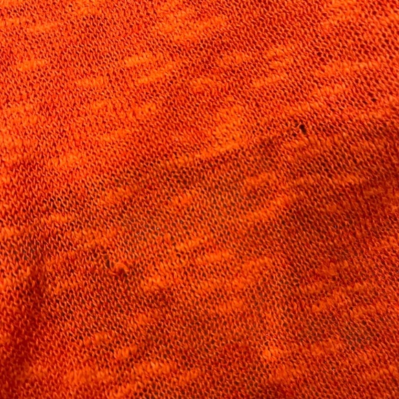 [XL]Jones New York Vibrant Orange Linen Blend Open Knit Cardigan - Picture 11 of 11